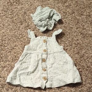 Rabbit & Bear Baby Outfit Dress And Hat